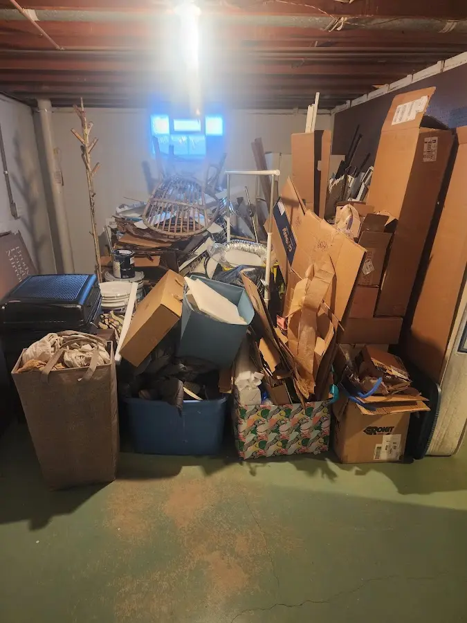 Roll-off dumpster container at job site for 15 Yard Dumpster Rental in Upper Makefield